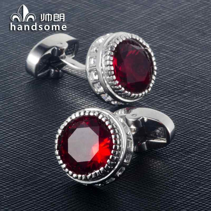 カフスボタン おしゃれ ラウンド バーガンディィ シャツ ボタン フレンチ カフ メンズ レディース ビジネス カジュアル