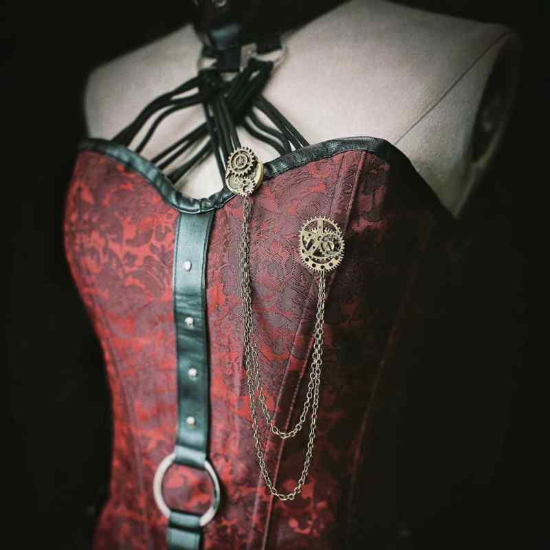 ブローチ パンク メカニカル ギア ラベリア 襟ピン スチーム シャツ 襟 チェーン サブカルチャー ハロ..