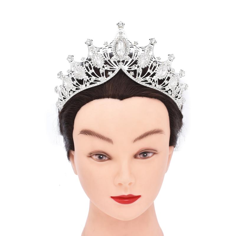 ヘッド ドレス アメリカ 豪華感 クラウン ティアラ 彫刻 ヘア アクセサリー レトロ プリンセス 花嫁 レディース ジュエリー