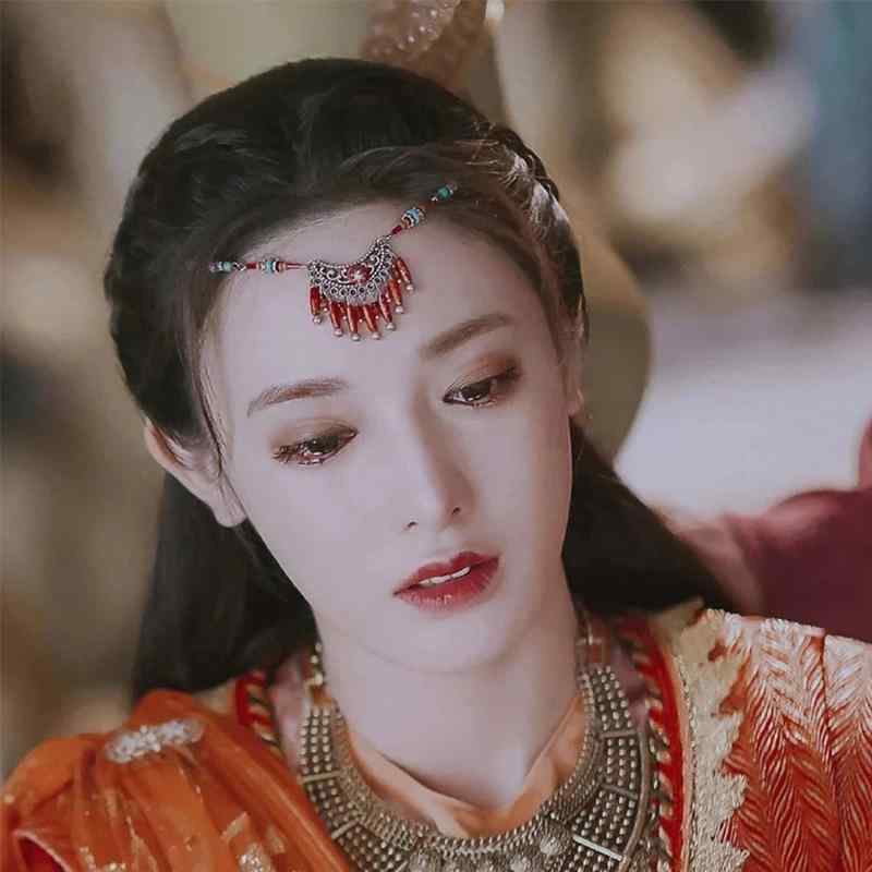 ヘッド ドレス ヘア アクセサリー 額 チェーン レトロ タッセル レトロ 漢服 エキゾチック エスニック 頭飾り アクセサリー ジュエリー