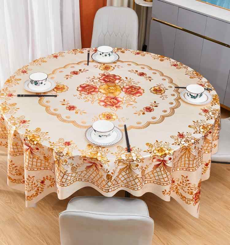 ラウンドテーブルクロス テーブルクロス テーブルカバー ダイニングテーブルクロス 防水 耐油 火傷に強い 家庭 PVC 長方形 洗濯不要 ヨーロッパ おしゃれ