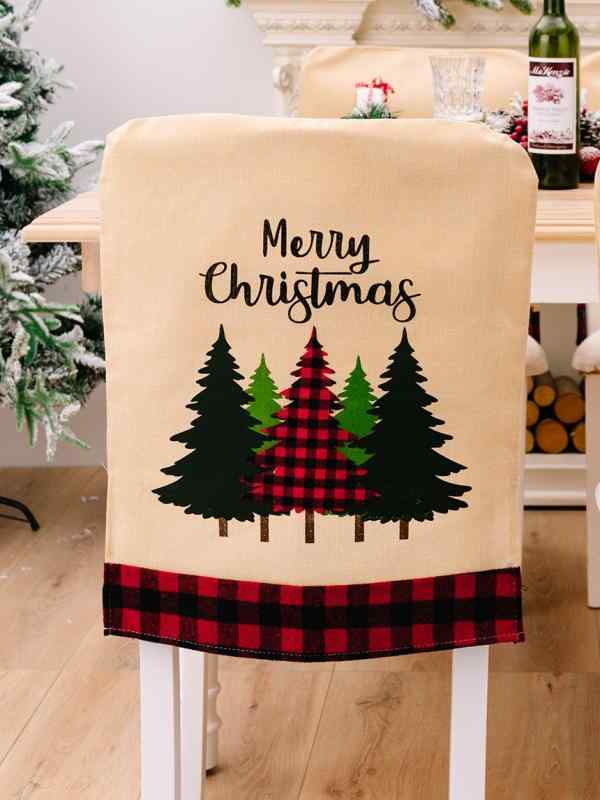 クリスマス 装飾 プリント 椅子カバー スツール カバー クリスマス 赤 黒 チェック エッジ クリスマス..
