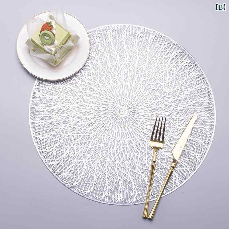 ランチョンマット PVC ラウンド プレースマット ホテル ホーム 洋食マット 優しい ダイニングテーット 洋食マット