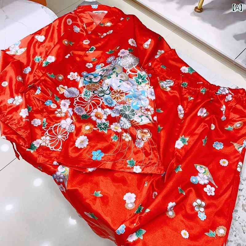 レディース 婦人服 浴衣 着物 和風 伝統 旅行 撮影 花柄 上品 芸術 イベント レトロ 清涼感 さわやか ..