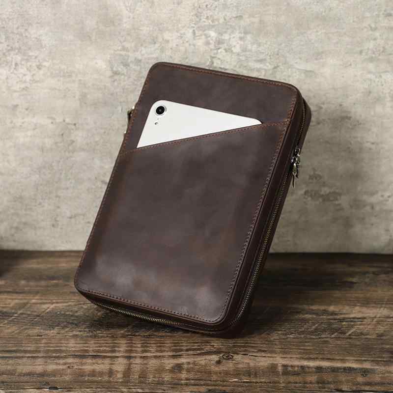 ウォッチケース ホース レザー 時計 メガネ ケース 2パック ジッパー フラット 多 トラベル ハンドポー..