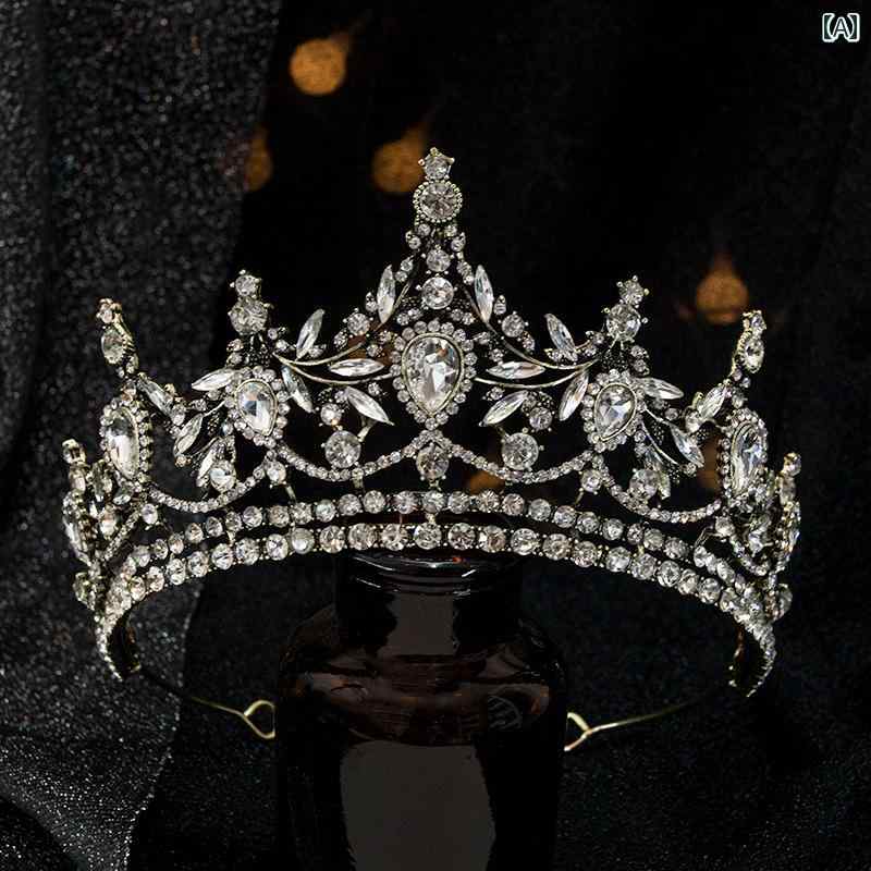 ティアラ 子供 王冠 リトルプリンセス 誕生日 ガール クラウン ラインストーン 女の子 お姫様 ブロンズ..