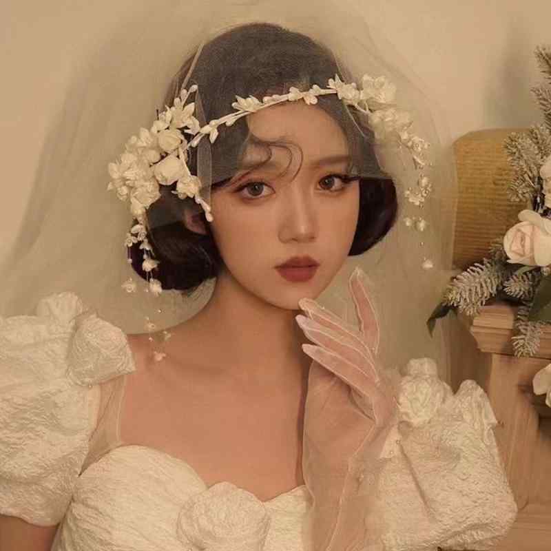 ヘア アクセサリー 髪飾り ヘアメイク ヘアピン 花嫁 ウェディング 結婚式 写真撮影 花びら ブライダル..