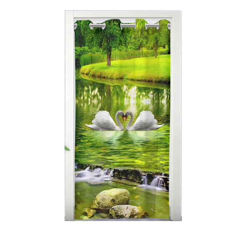 ドア カーテン 間仕切り カーテン リビングルーム ハーフ カーテン 装飾 おしゃれ 種類豊富 ストレッチポール ストレッチロッド