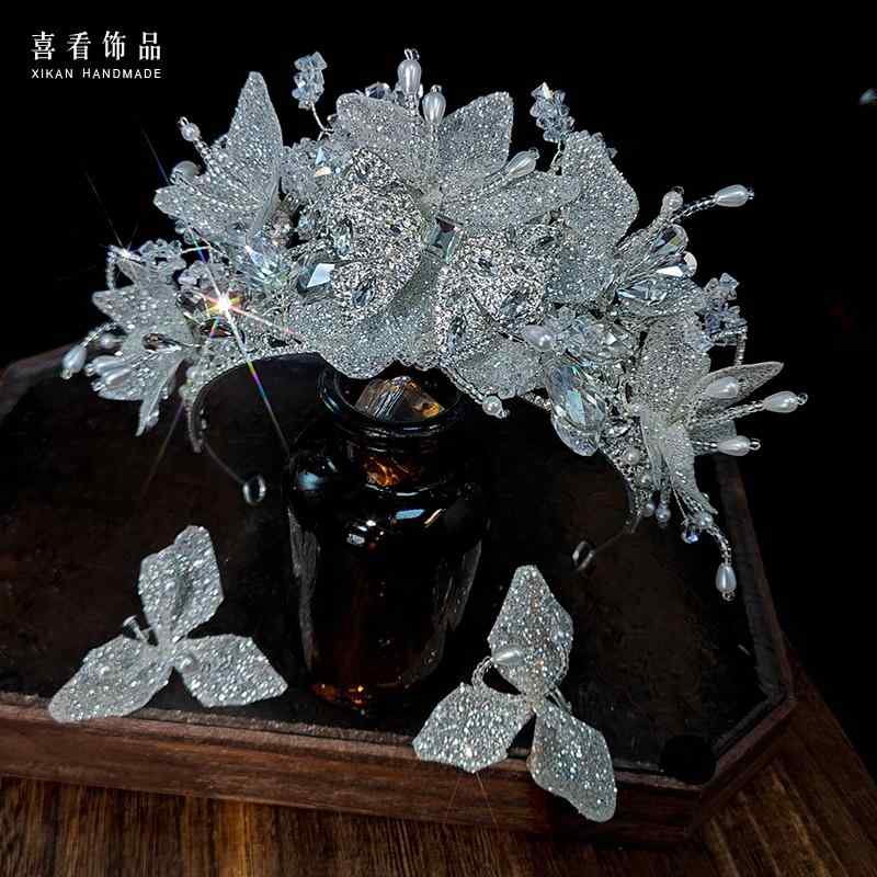 ヘア アクセサリー ラインストーン クラウン 花嫁 結婚式 エレガント ウェディングドレス メイクアップ 女王 ティアラ ゴージャス