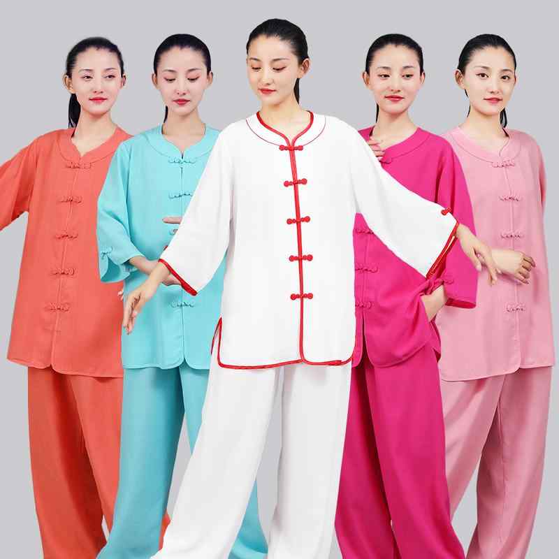 太極拳ウェア カンフーウェア スポーツウェア トレーニングウェア 綿麻 中国 太極拳 練習 競技 パフォ..