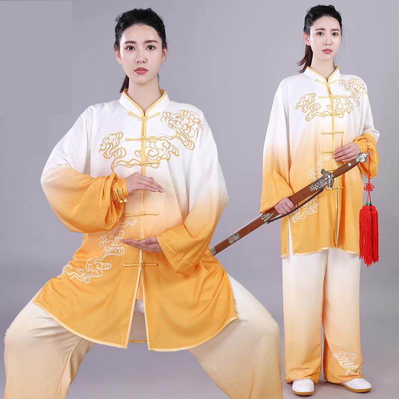 太極拳ウェア カンフー 体操 武術 スポーツウェア トレーニングウェア 中国 太極拳 練習 競技 パフォーマンス エレガント メンズ レディース