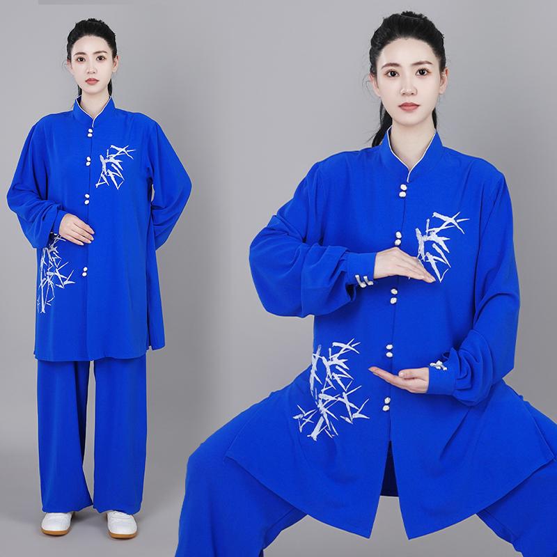 カンフー服 太極拳 体操 スポーツウェア トレーニングウェア 中国 練習 競技 パフォーマンス エレガン..