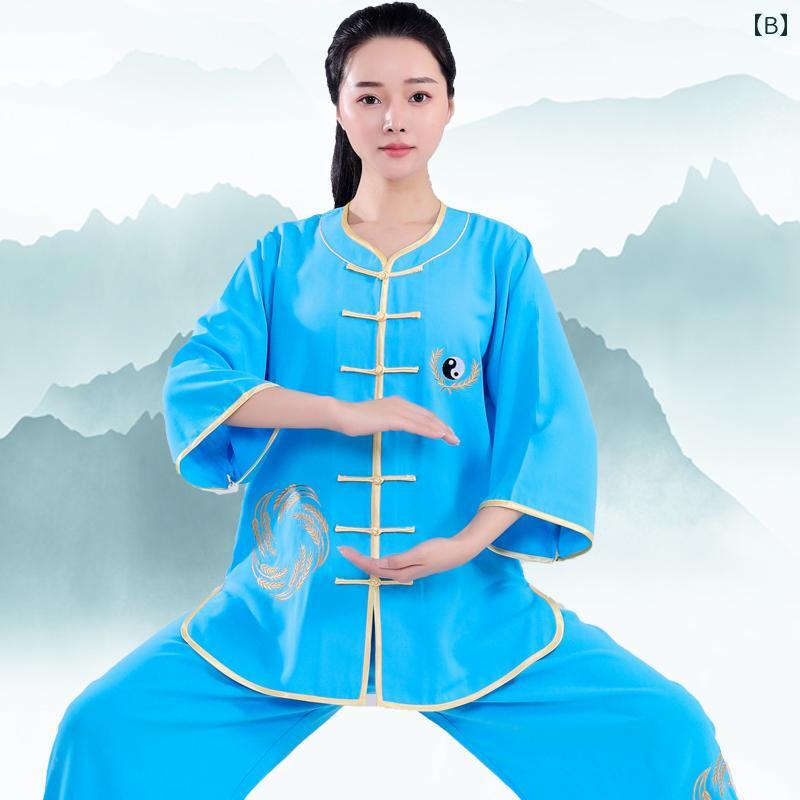 カンフー服 太極拳ウェア 武術着 体操 スポーツ トレーニングウェア 中国 太極拳 ...