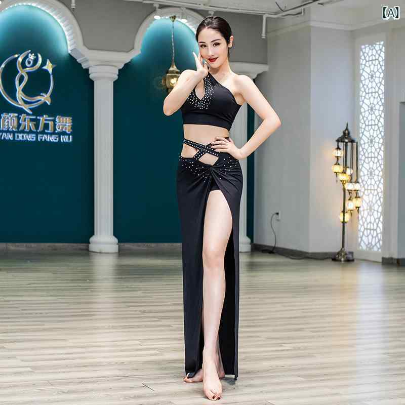 ベリーダンス 衣装 レッスン着 トップス セットアップ 衣装 セット セパレート スカート セクシー レディース 体操 カジュアル フィット レディース 2