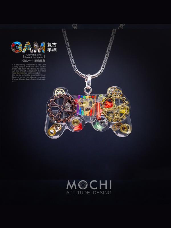 ネックレス ペンダント かっこいい レトロ 産業風 ヒップ ホップ ゲームコントローラ サイバー パンク ..