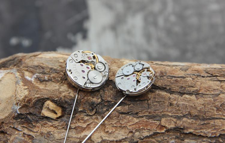 ブローチ ピン デザイナー スチーム パンク 機械式 時計 ムーブメント タイ ピン スーツ 個性 ファッション アクセサリー