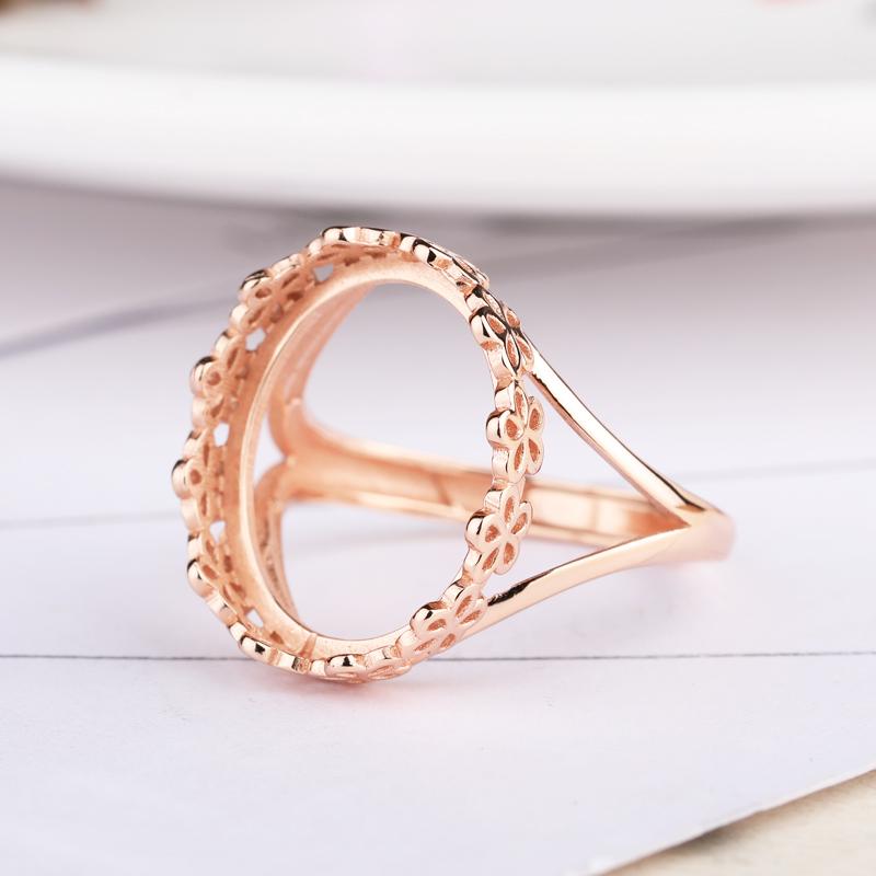 指輪 空枠 S925 スターリング シルバー メッキ ローズゴールド レディース リング 空 ブラケット シル..