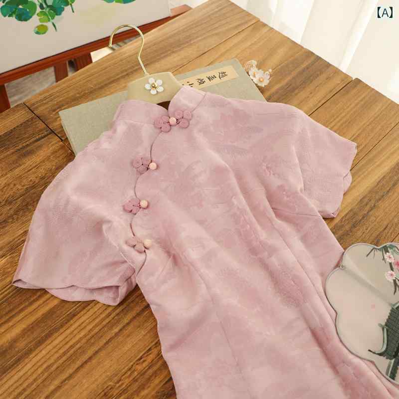 中華風 ワンピース お食事 お呼ばれ 発表会 二次会 デート ガーリー ゆったり 着やい Aラインワンピース サイズ 豊富 レトロ エレガント チャイナドレス パーティー