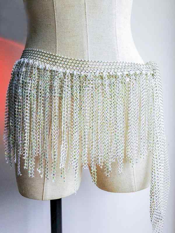 ダンス 衣装 ベリーダンス ウエスト チェーン ヒップ タオル 多層 タッセル カーテン パフォーマンス