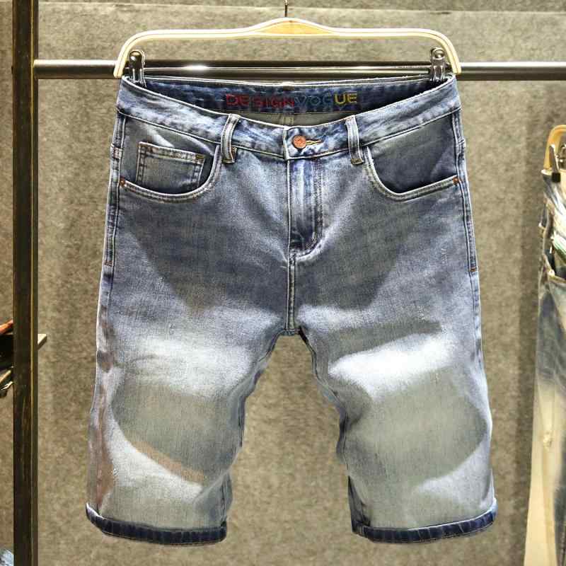 Denim - メンズ デニム おしゃれ ハーフパンツ カジュアル デニムショートパンツ 刺繍 ストレート パンツ 夏 薄手 シンプル ファッション 快適 5分丈パンツ