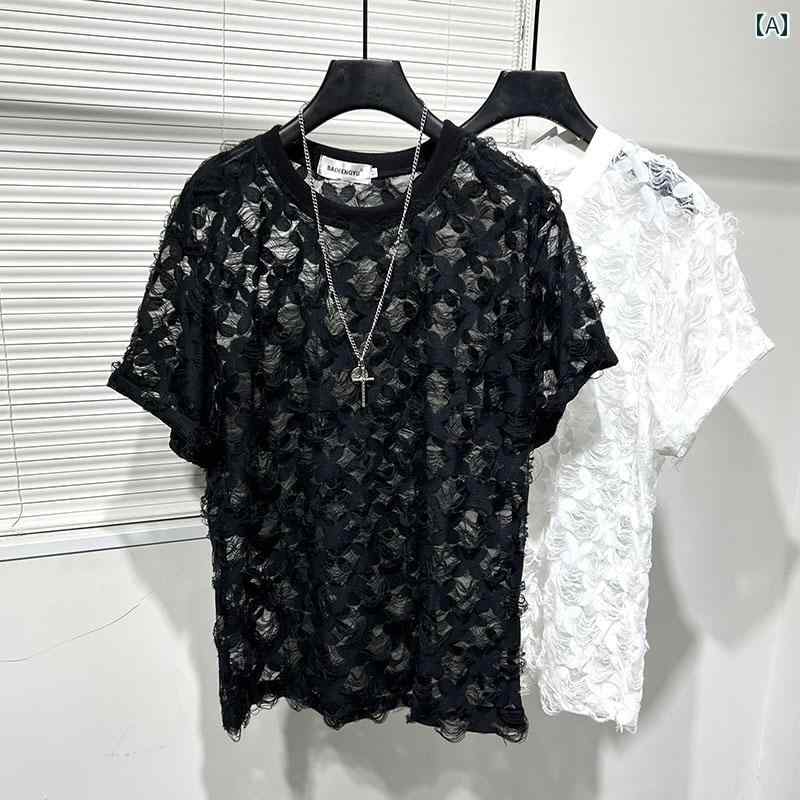 Tシャツ かっこいい メンズ 紳士服 メンズ トップス シャツ 夏 シンプル レトロ ラウンドネック 通気性 薄手 ゆったり
