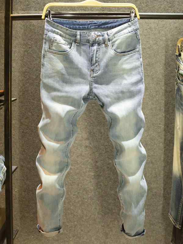 ジーンズ メンズ デニム おしゃれ Gパン カジュアル 夏 ライトブルー ジーンズ ファッション ロングパンツ スリム