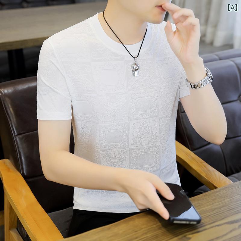 Rakuten - メンズ Tシャツ 半袖 夏 速乾 スリム クール スタイリッシュ アーバン 休日 レジャー 紳士服