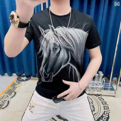 ドラゴン柄 メンズ Tシャツ 半袖 夏 速乾 スリム クール スタイリッシュ アーバン 休日 レジャー 紳士服 ドラゴン柄 メンズ Tシャツ 半袖 夏 速乾 スリム クール スタイリッシュ アーバン 休日 レジャー 紳士服