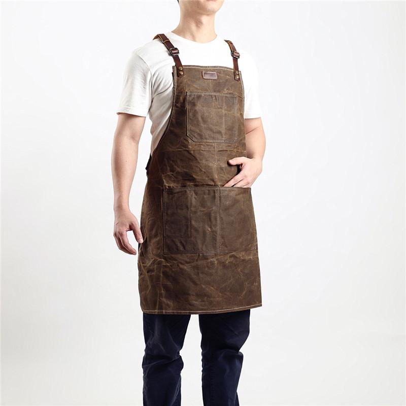 エン袖し 防水 フリーサイズ厚手 革 キャンパス 品 職人 大工 肩 ワックス 散髪 日 雑貨