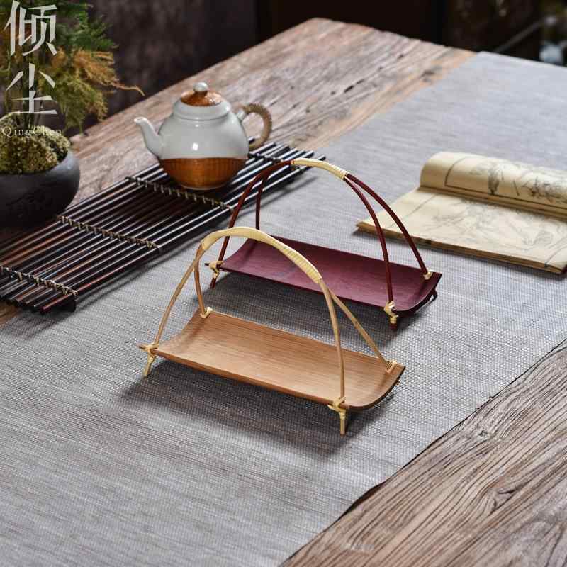 茶道具 収納ボックス バスケット トレイ 食器 竹 籠 雑貨 小物 装飾 配膳品 テーブルセンター 小さめ 道具 レトロ