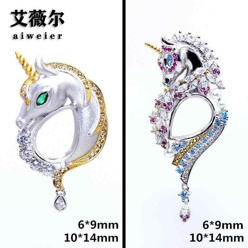 ペンダント 空枠 DIY アクセサリー スターリング シルバー ペンダント 空ホルダー アニマル