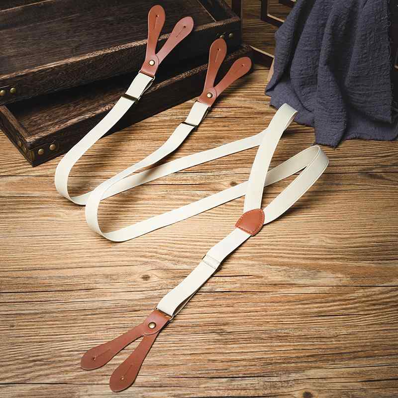 サスペンダー レトロ メンズ レディース ユニセックス PU メンズ 英国 韓国 ショルダーストラップ パンツ ベルト ズボン 幅2cm 長さ120cm