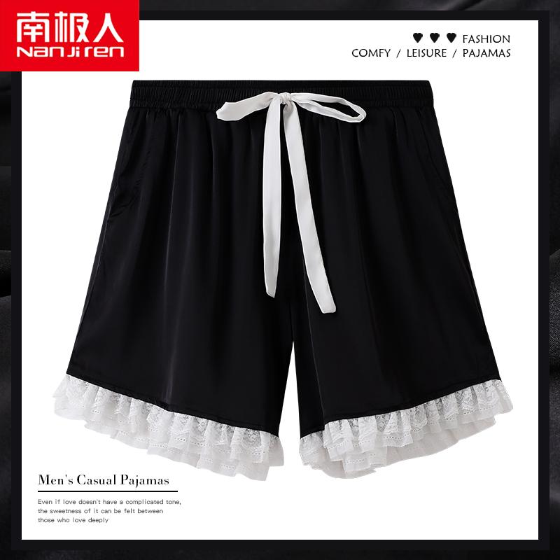 パジャマ ルームウェア レース ナイトウェア パンツ レディース 夏 ひんやり 涼しい 快適 ショーツ 薄手 夏 シングル ルーム ホーム パンツ