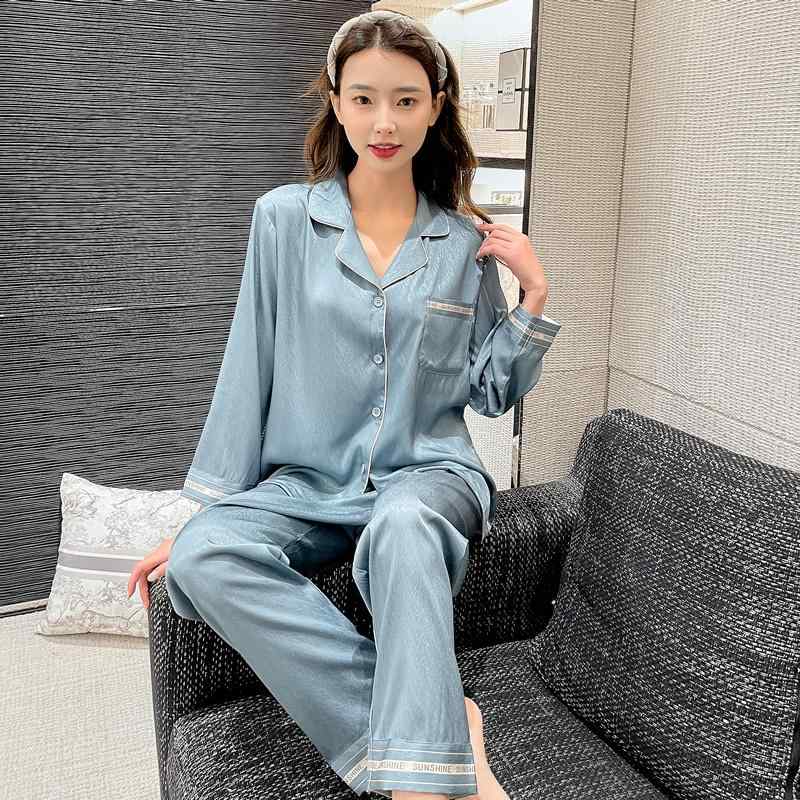 パジャマ レディース ルームウェア ラグジュアリー 春秋 セクシー ひんやり 涼しい 快適 長袖 大きめサイズ 薄手