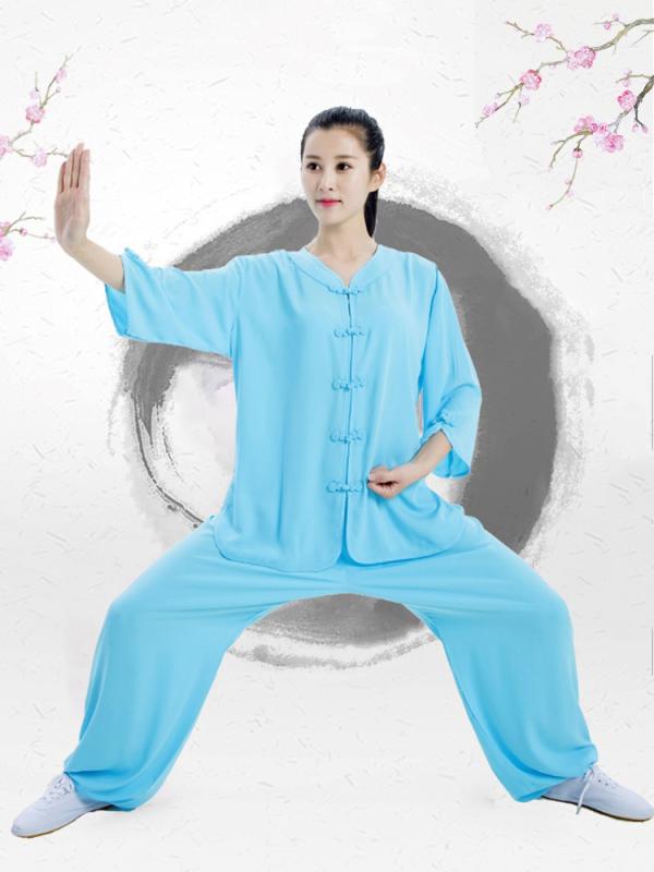 太極拳 カンフー ウェア 体操服 トレーニング 半袖 中国 太極拳 練習 競技 パフォーマンス エレガント レディース