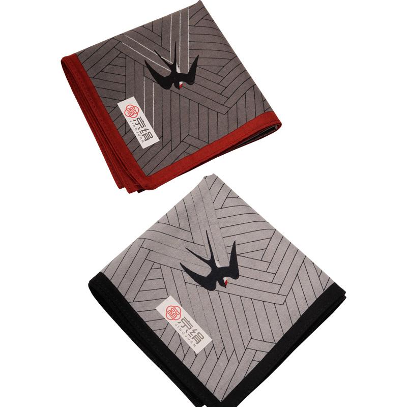 ハンカチ おしゃれ シンプル 燕 50*50cm スクエア 鳥 大きいサイズ 雑貨 プレゼント 綿 コットン クール メンズ レディース