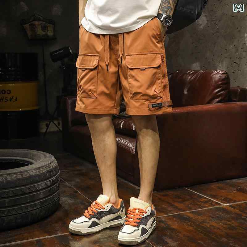 ハーフ パンツ アウトドア 作業 ズボン カーゴ ショーツ メンズ 夏 カジュアル スポーツ パンツ ゆった..
