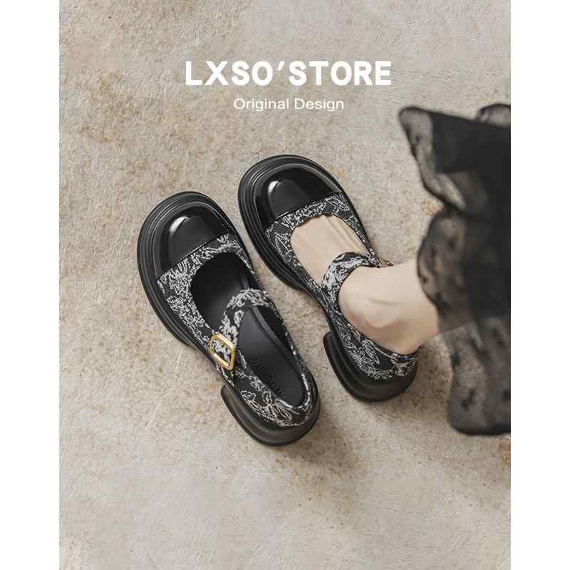 レディース 婦人靴 シューズ ラウンドトゥ 厚 英国風 レザー 夏 レトロ