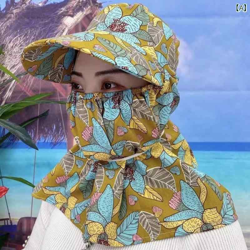 サイクリング キャップ 釣り 園芸 野外作業 日焼け防止 フェイスカバー マスク ベール レディース レデ..