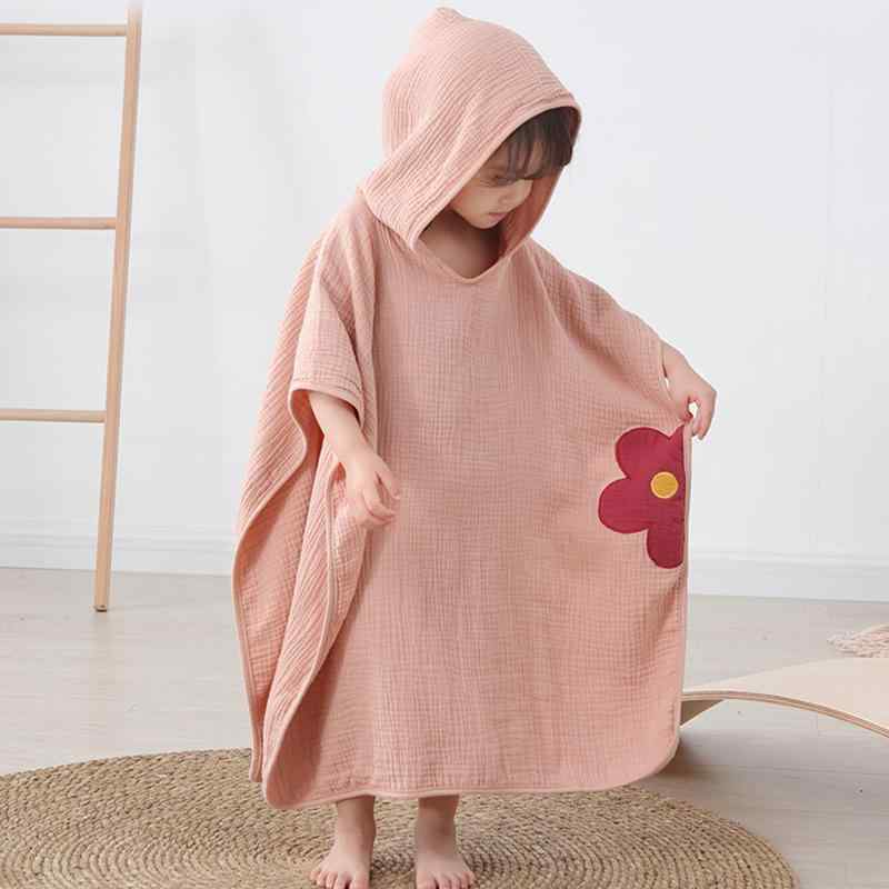 バスローブ ナイトウェア 吸水性 タオル フード ルーム ガウン ロング マント ホテル 衣料品 キッズ 子供 夏