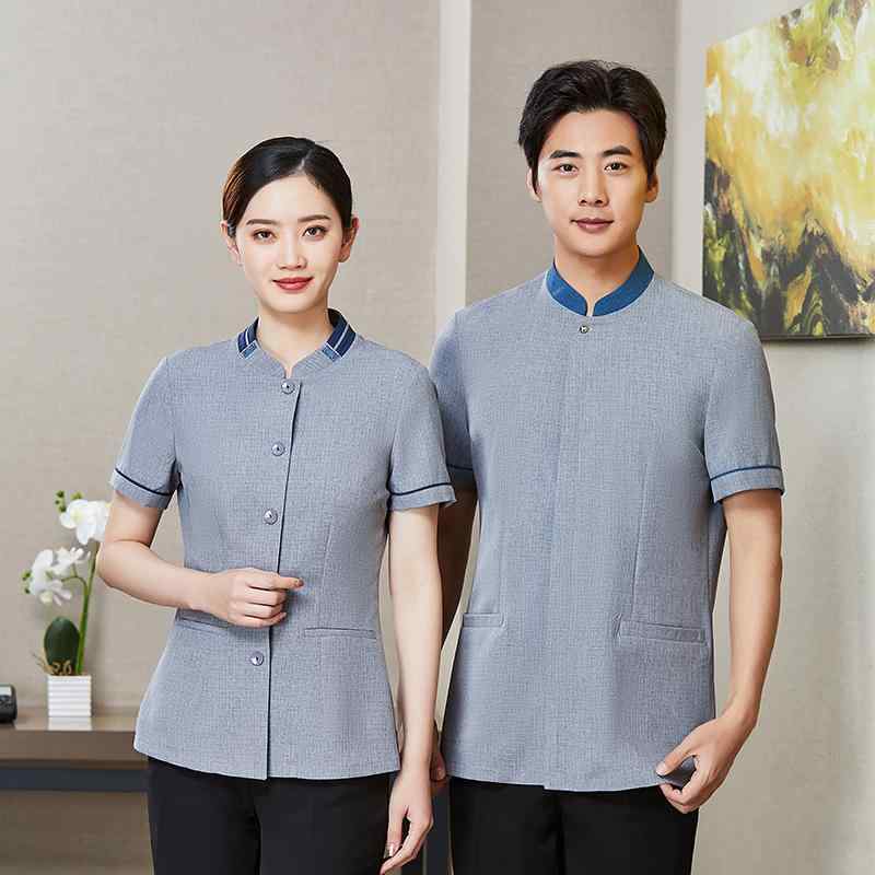 ハウスキーパー 制服 清掃員 ユニフォーム レディース メンズ 中華風 掃除 家事代行 家政婦 クリーニング スタッフ ハウスキーピング 作業着 夏 半袖