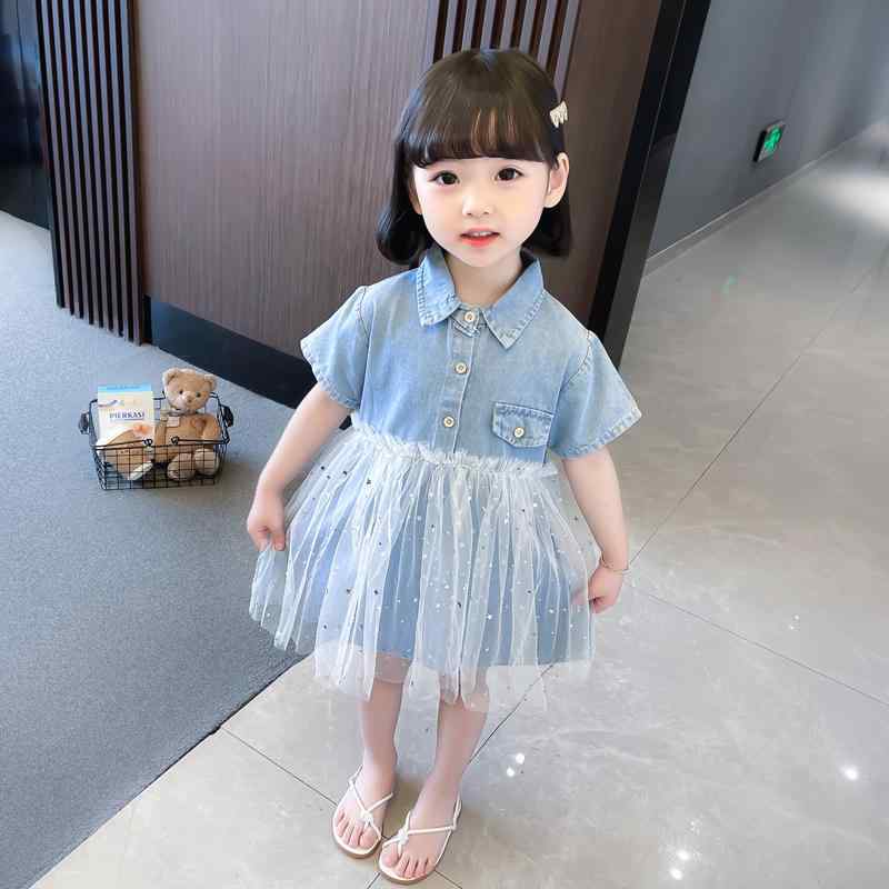 女の子 ドレス 夏 ワンピース かわいい 女児 キッズ 子供 綿 コットン 夏 半袖 ハーフスリーブ かわいい