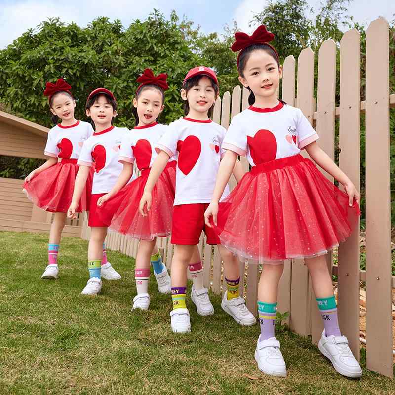 キッズ 子供 学生 小学生 夏 スポーツウェア セット 幼稚園 制服 カジュアル セットアップ パフォーマンス ハート ボーイズ 女の子 かわいい おしゃれ