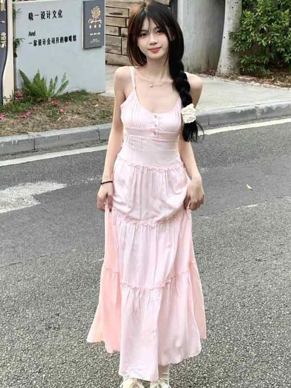 レディース ファッション ドレス ワンピース 夏 Aラインスカート ロングスカート 大きめサイズ