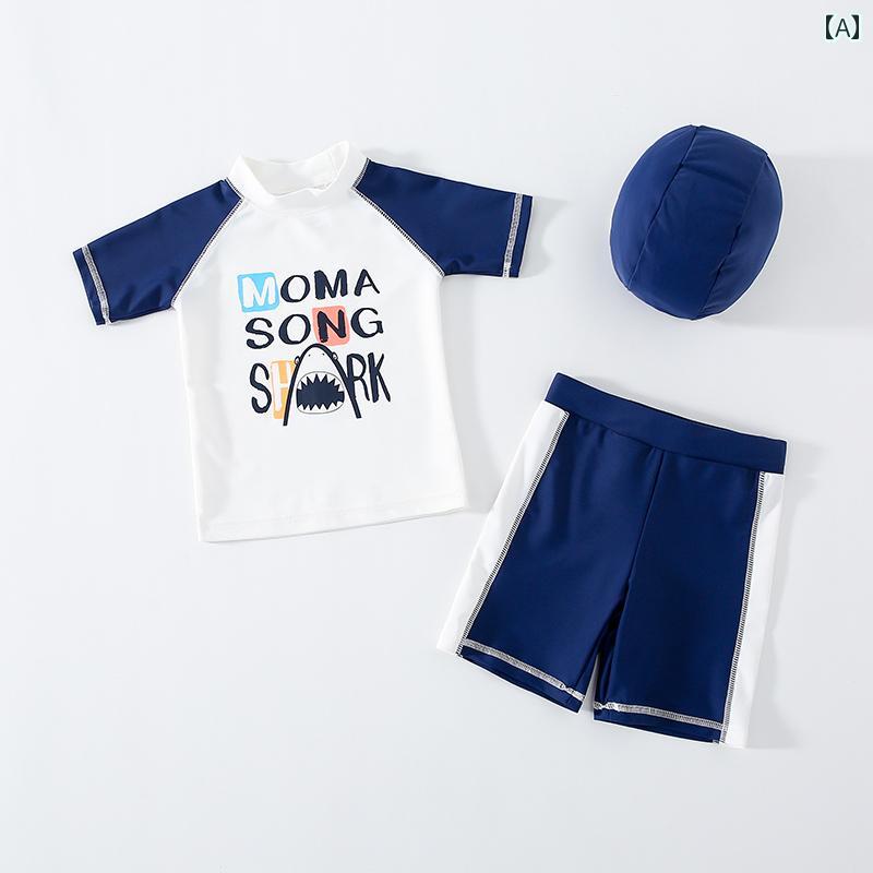 水着 子供 スイムウェア キッズ 男の子 ボーイ ファッション 夏 夏 ビーチ プール スイム ウェア セットアップ カジュアル かっこいい クール(4.0)