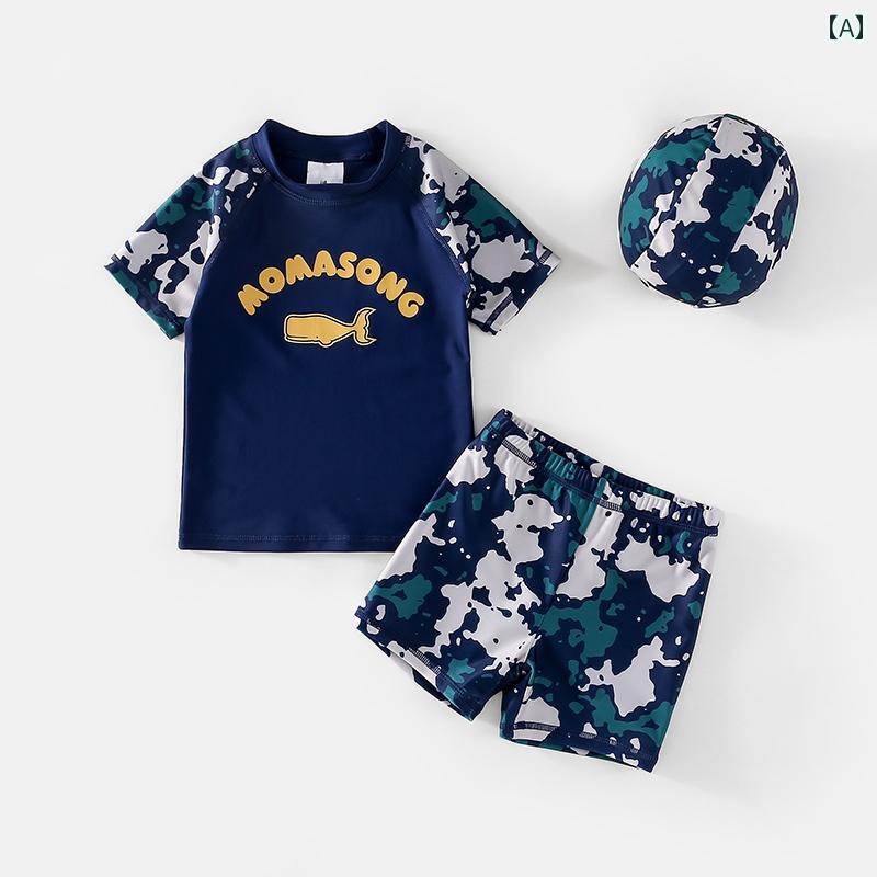 水着 子供 スイムウェア キッズ 男の子 ボーイ ファッション 夏 夏 ビーチ プール スイム ウェア セットアップ ボクサー カジュアル 日焼け防止