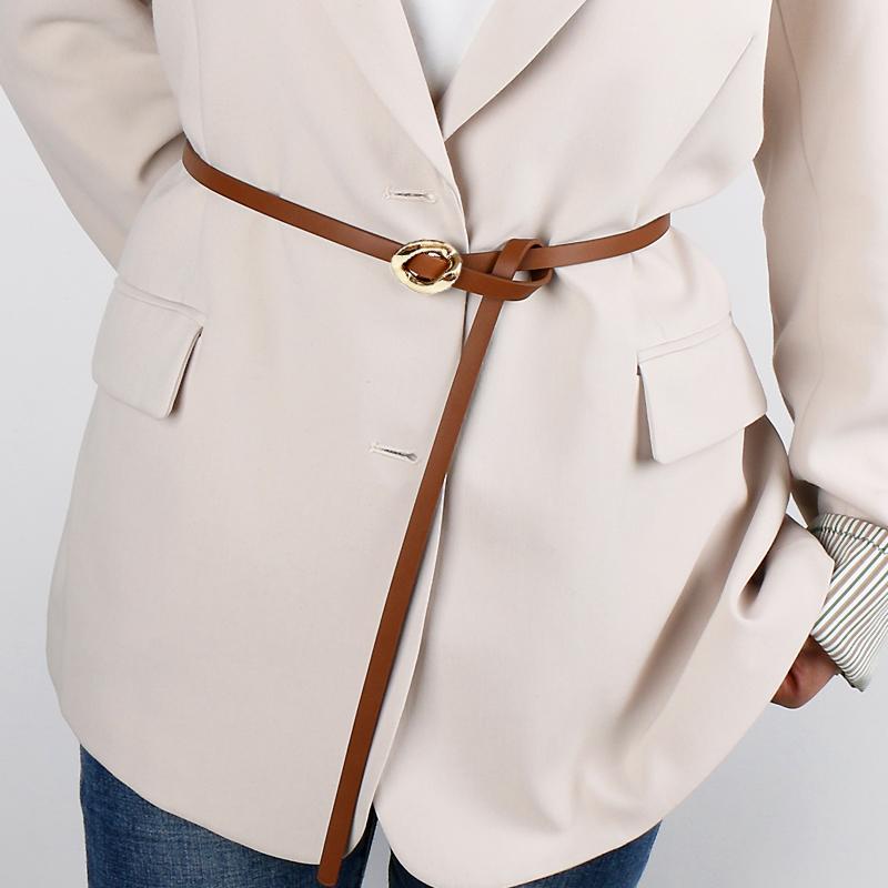 紐ベルト レディース 穴し 結び目 小ベルト スカート シンプル 汎性 高い ドレス 飾り 細ベルト セータ..