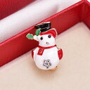 ブローチ 大人 かわいい クリスマス ギフト 雪るま レディース コサージュピン スーツ 襟ピン 露出 防止 バックル 装飾 アクセサリー レディース ファッシ...