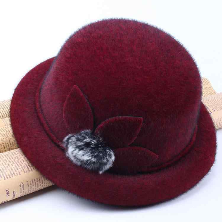 帽子 老人 おばあちゃん 厚手 暖かい バケットハット カール エッジ レディース ファッション 秋冬(4)