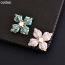 レディース ブローチ 入学式 セレモニー アクセサリー レトロ ブローチ グリーン 四つ葉 クローバー コサージュ カーディガン ピン